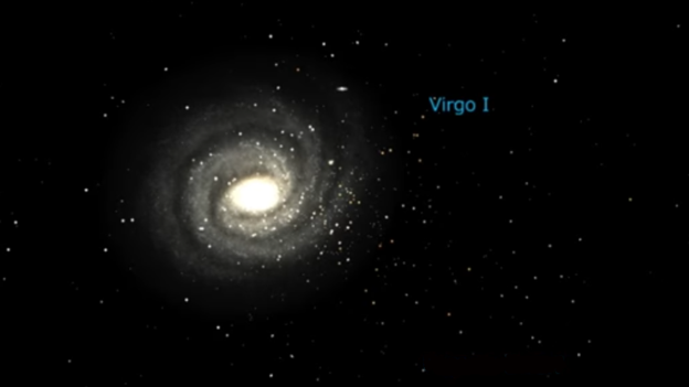La galaxia Virgo I orbita la Vía Láctea. 