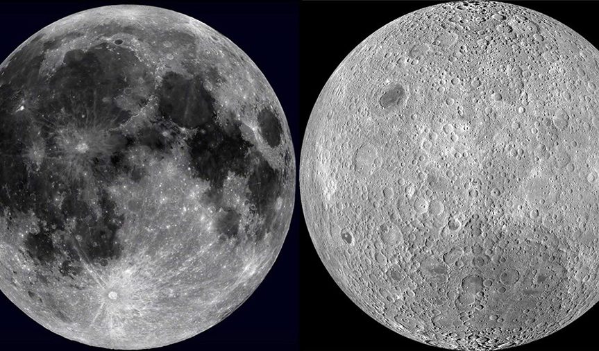diferencia entre caras de la Luna